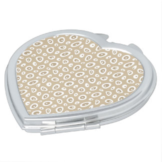 Mazipoodles Abstract Teardrops - Oatmeal White  Compact Mirror