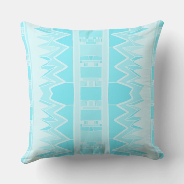 Mazipoodles Afrofuturist Pattern - Baby Blue Throw Pillow (Back)