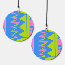 Mazipoodles Afrofuturist Pattern - Blue Lime Pink