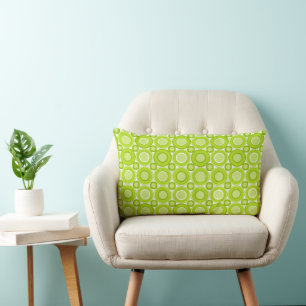 Mazipoodles Apple Green Donuts Lumbar Pillow