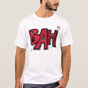 Mazipoodles Bah Humbug 3D Blood Red Gunmetal Grey T-Shirt