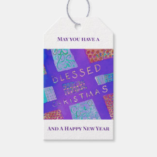 MAZIPOODLES Blessed Christmas Gift Tags