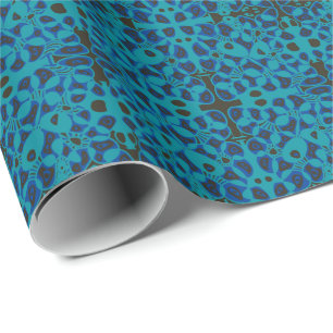 Mazipoodles Cells Similar Differ Teal Blue Black Wrapping Paper