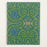 Mazipoodles Crazy Maze - Olive Teal Periwinkle  Planner