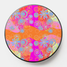 Mazipoodles Floral Bubbles Multi Pink Orange Blue