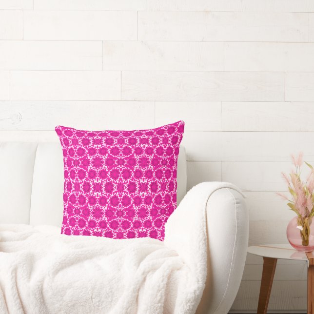 MAZIPOODLES Floral Fireworks Pattern 107 Throw Pillow (Couch)