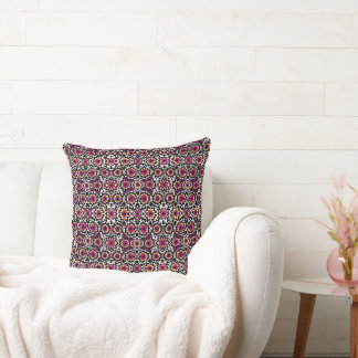MAZIPOODLES Floral Fireworks Pattern 110 Throw Pillow