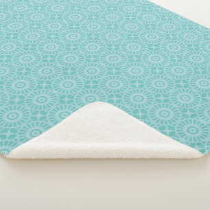 Mazipoodles Kaleidoscope S - Duck Egg Blue Jade Sherpa Blanket
