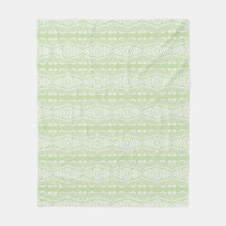 Mazipoodles Kente Savannah Sunshine - Mint White Fleece Blanket