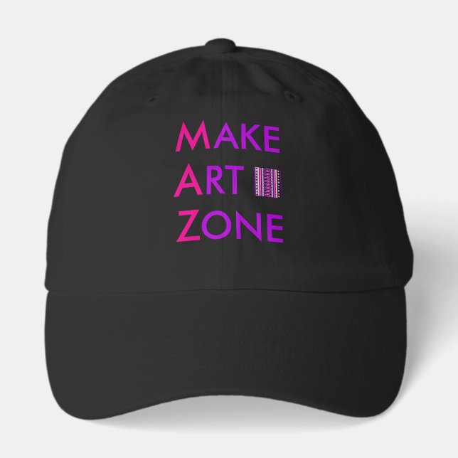 MAZIPOODLES Make Art Zone Pink Purple 1 Hat (Front)