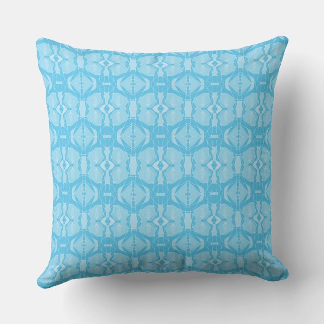 Mazipoodles Neuro Art - Baby Blue Throw Pillow (Back)