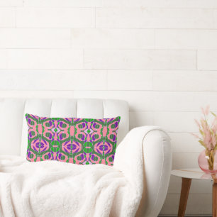 Mazipoodles Neuro Art - Pink Green Purple Lumbar Pillow