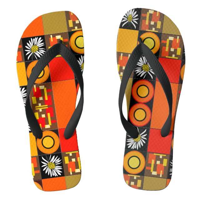 Mazipoodles Patchwork Quilt 1 Flip Flops (Footbed)