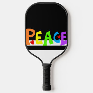 MAZIPOODLES Peace Rainbow Pickleball Paddle