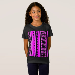 MAZIPOODLES Striped Ribbed Knitting Pattern 001 B  T-Shirt