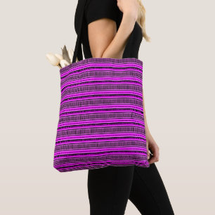 MAZIPOODLES Striped Ribbed Knitting Pattern 002 B Tote Bag