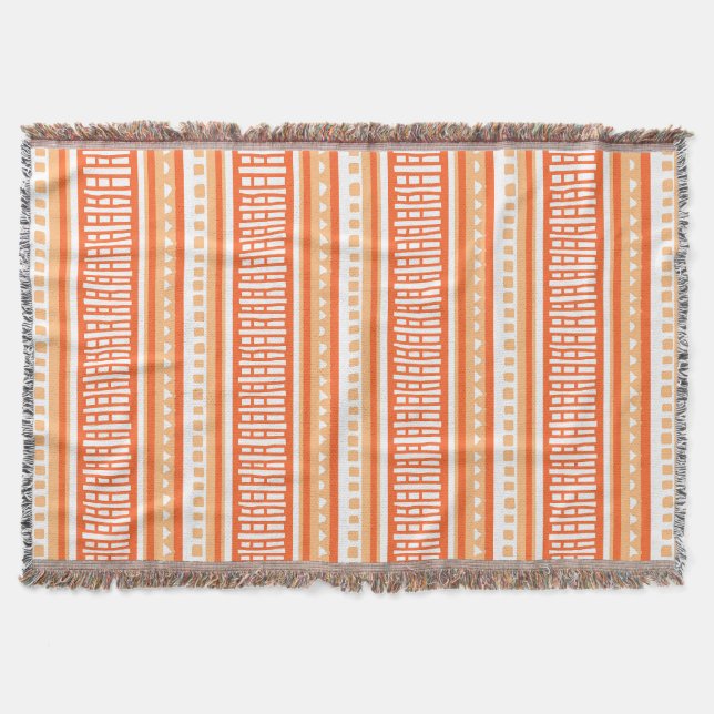 MAZIPOODLES Striped Ribbed Knitting Pattern 072 B Throw Blanket (Front)