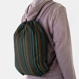 MAZIPOODLES Striped Ribbed Knitting Pattern 160 Drawstring Bag
