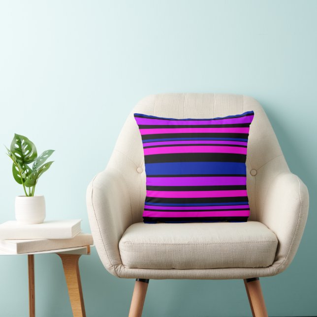 MAZIPOODLES Stripes Spaghetti 182 Throw Pillow (Chair)
