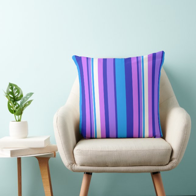MAZIPOODLES Stripes Spaghetti 26 Throw Pillow (Chair)