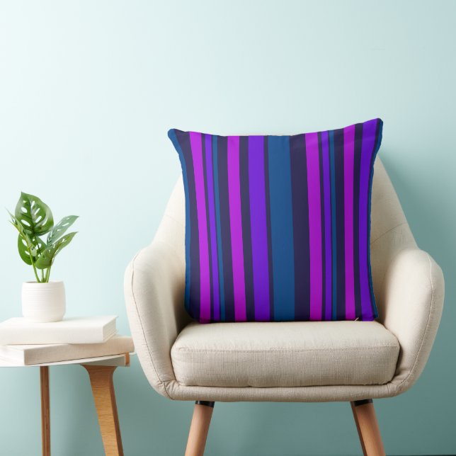 MAZIPOODLES Stripes Spaghetti 33 Throw Pillow (Chair)