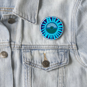 Mazipoodles Sunflower Sunshine: Blue 1 Button