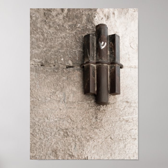 Mazuzah on Jerusalem Walls Posters