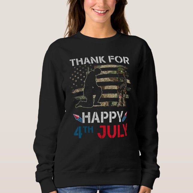 Mb35 Thank You For Your Service American Military  Sweatshirt (Front)
