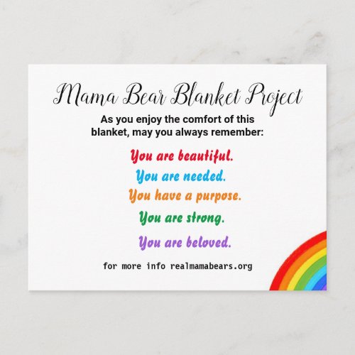 MB Blanket Project Post Card