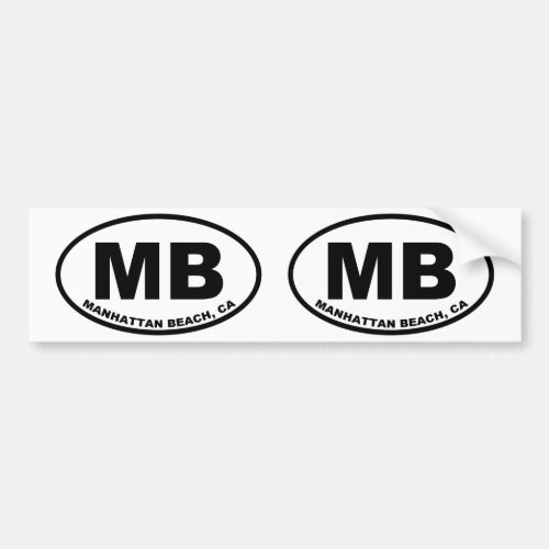 MB Manhattan Beach Bumper Sticker