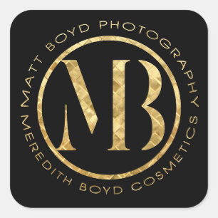 MB Photography & Cosmetics BLACK Stickers