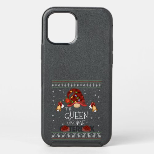 mb Queen Gnome Buffalo Plaid Christmas Light Ugly  OtterBox Symmetry iPhone 12 Pro Case