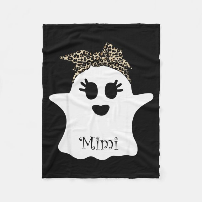 Mb Soky Mimi Ghost Bandana Boo Halloween Family Ma Fleece Blanket (Front)