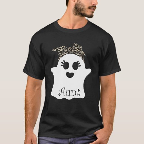 Mb Spooky Aunt Ghost Bandana Boo Halloween Family T_Shirt