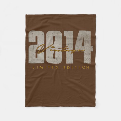 mb Vintage 2014 Limited Edition 8 Year Old 8th Fleece Blanket