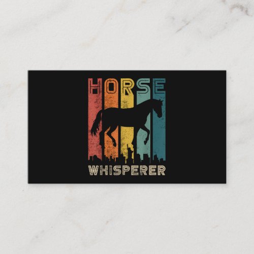 mb Vintage Horse Whisperer Funny Animal Raising Lo Business Card