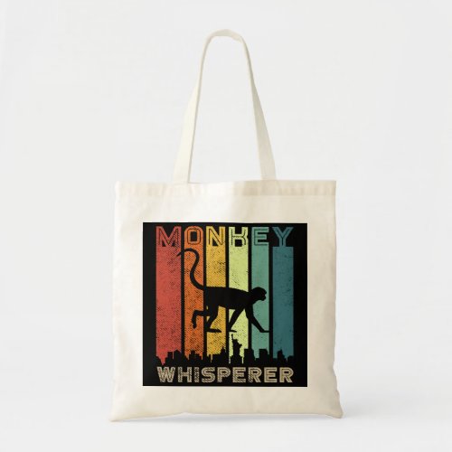 mb Vintage Monkey Whisperer Funny Animal Raising L Tote Bag