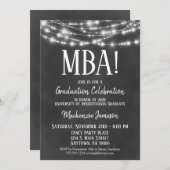 MBA Business Admin Graduation Party Invitation (Front/Back)