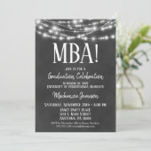 MBA Business Admin Graduation Party Invitation (Standing Front)