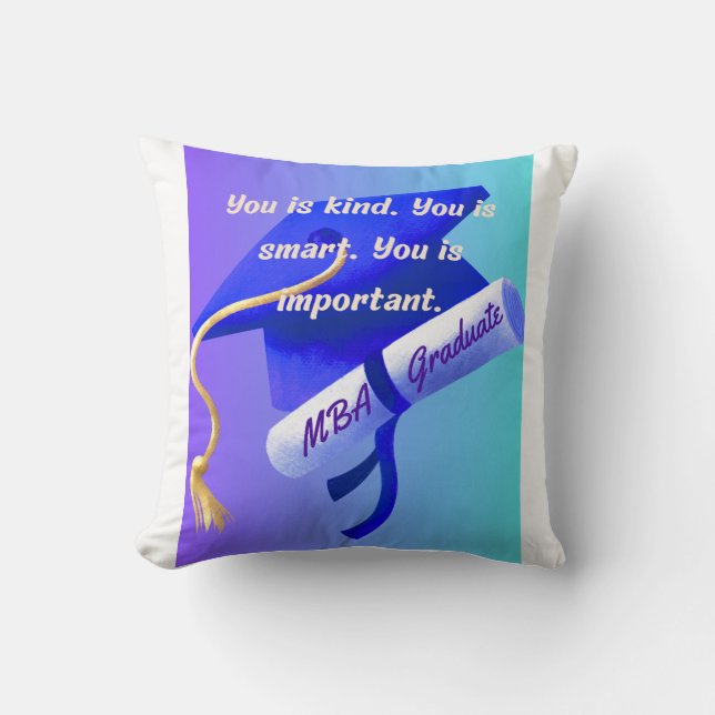 MBA Gift Throw Pillow (Front)