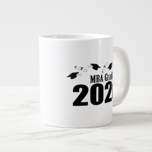 MBA Grad 2020 Caps And Diplomas (Black Giant Coffee Mug