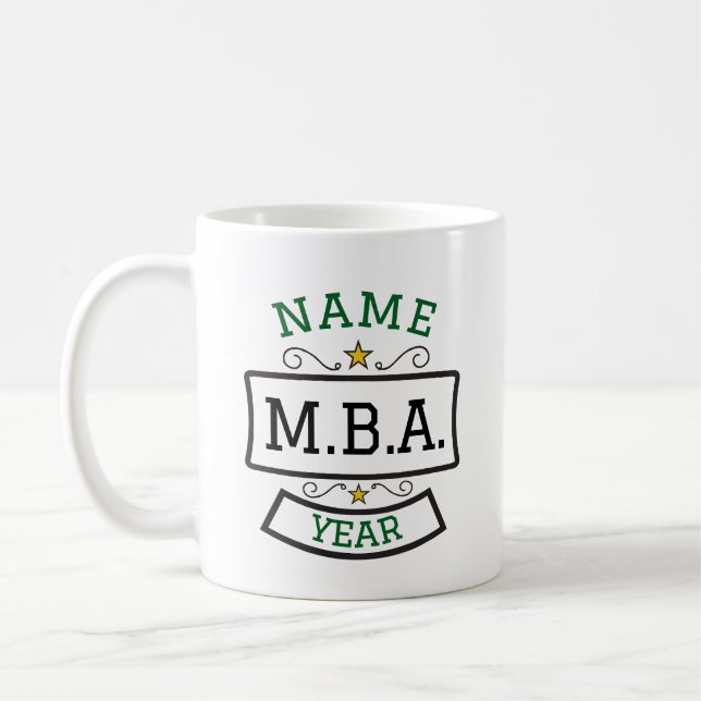 MBA Graduation Gift Personalized Mug (Left)