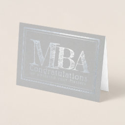 MBA Master of Business Administration Foil Card | Zazzle