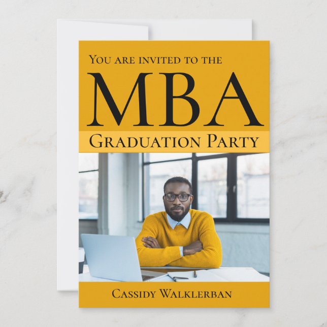 MBA Photo Graduation Invitation (Front)