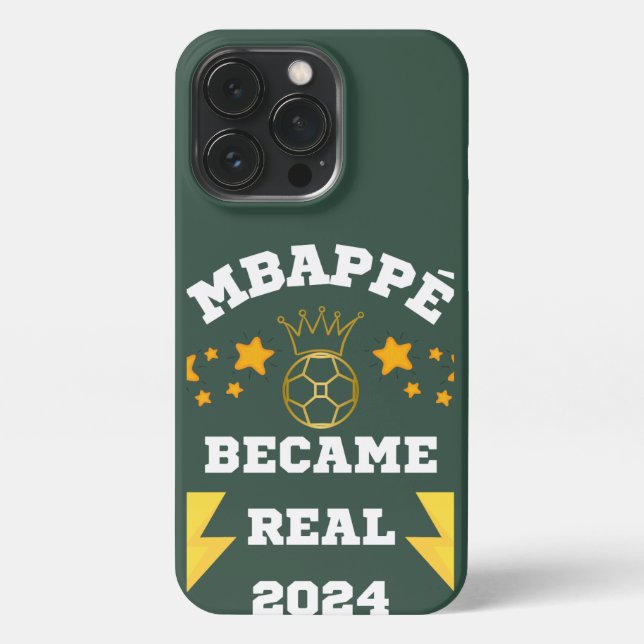 Mbappé became real 2024 in English iPhone Case (Back)
