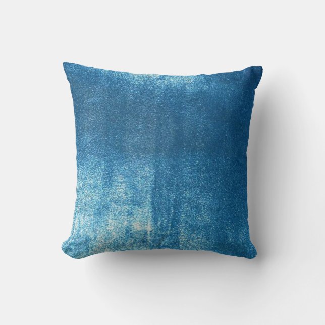 MBM Light Suave Blue Pillow- Design 1 Throw Pillow (Front)