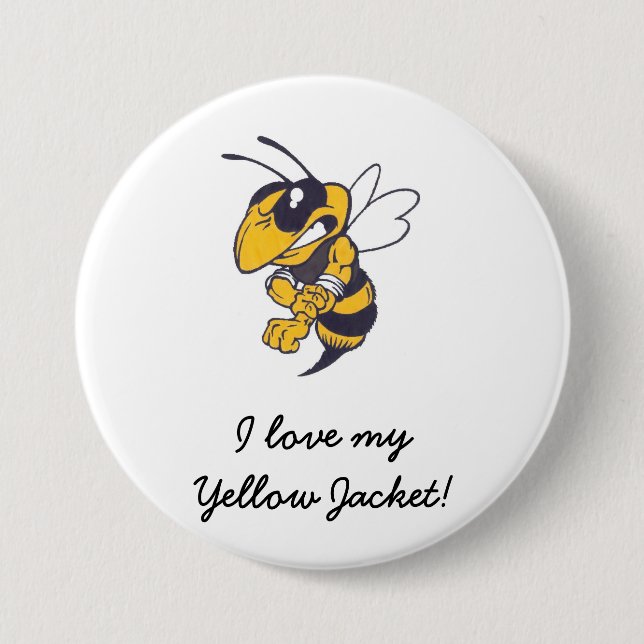 Mbrfl Yellow Jackets Under 10 Pinback Button (Front)