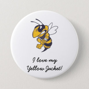Mbrfl Yellow Jackets Under 10 Pinback Button