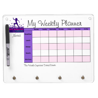 MBST Weekly Planner Dry Erase Board With Keychain Holder