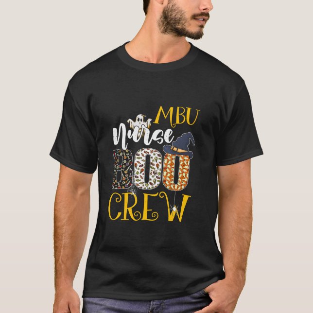 MBU Nurse Boo Crew Halloween Costume Boo Ghost Spi T-Shirt (Front)